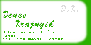 denes krajnyik business card